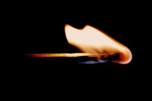 Horizontal lit match